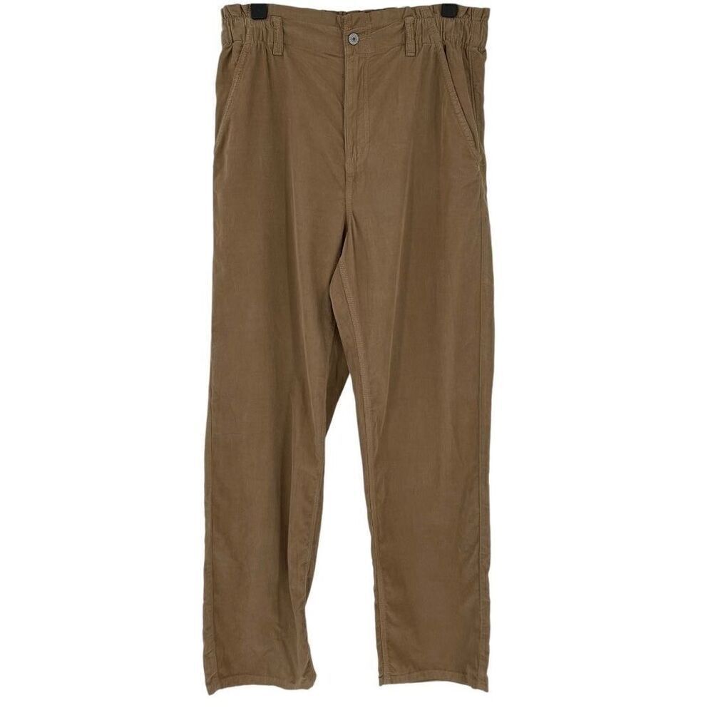 American‎ Eagle Baggy Jean Mini Corduroy Pant Super High Rise Women 14 Tan Soft